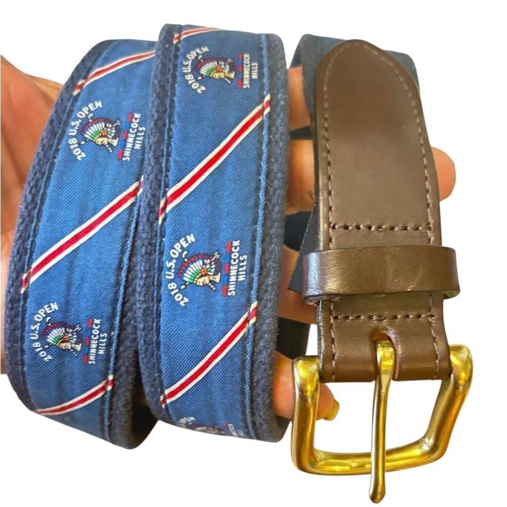 Vineyard Vines belt commemorating the 2018 U.S. shinnecock hills